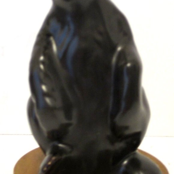 Solid Walnut Sculpture Canadian Wildlife Series by HERTA 6" Tall Black Bear - Picture 8 of 9